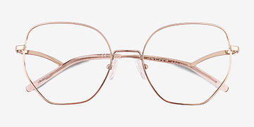 Shiny Rose Gold Leo -  Titanium Eyeglasses