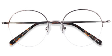 Gunmetal Albee -  Vintage Metal Eyeglasses