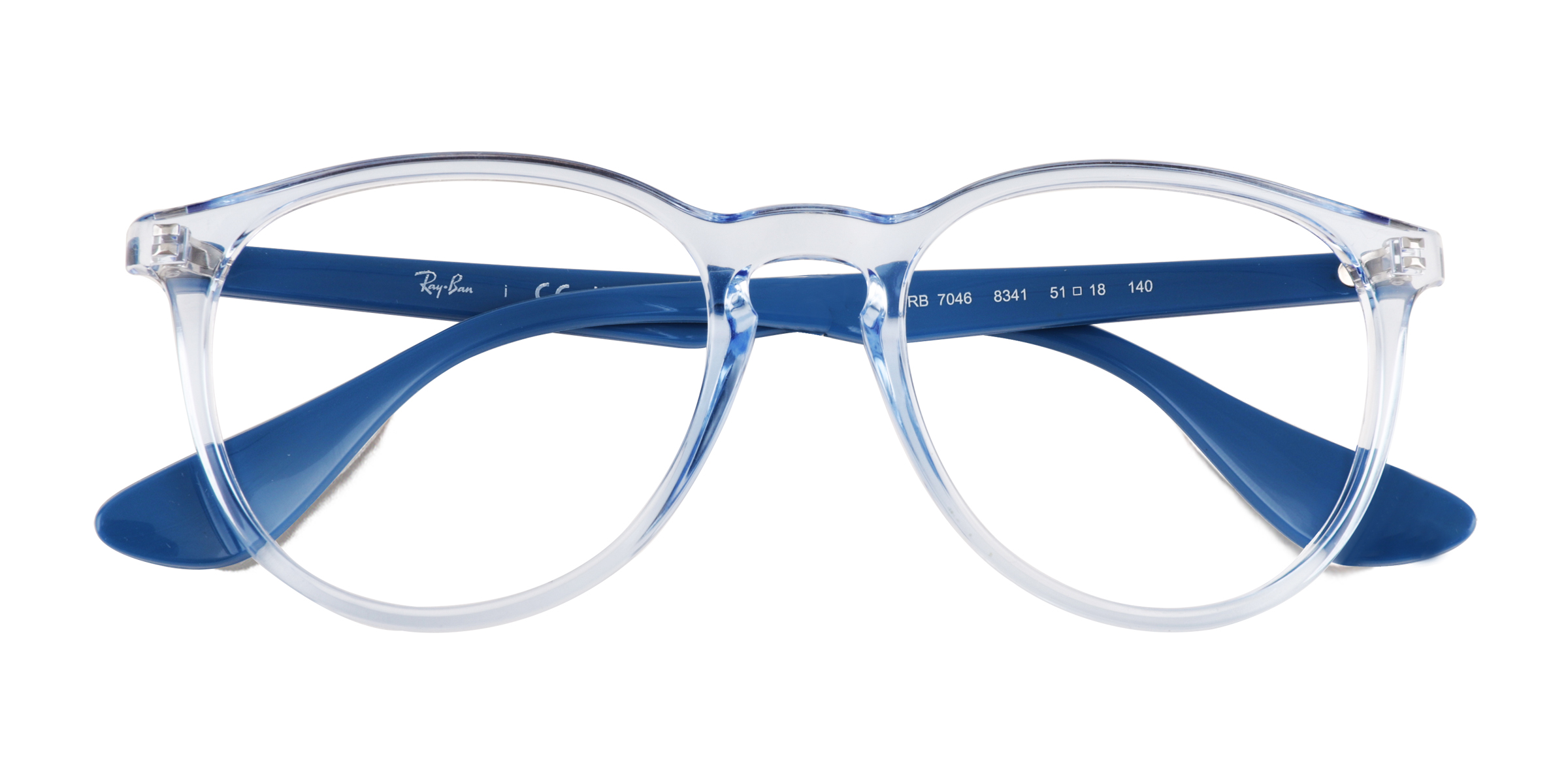Transparent Light Blue Ray-Ban RB7046 - Plastic Eyeglasses
