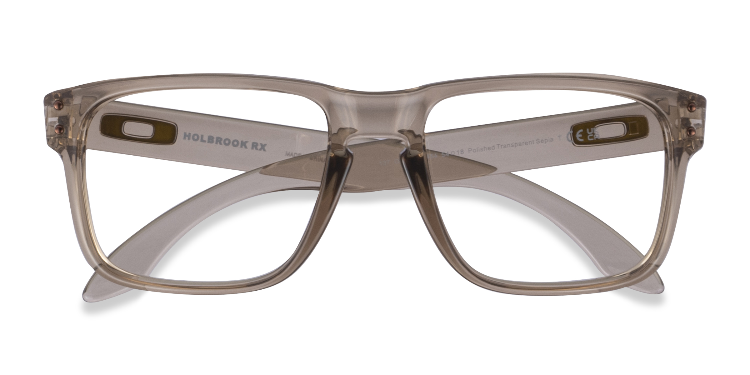 Clear Brown Oakley Holbrook Rx - Plastic Eyeglasses