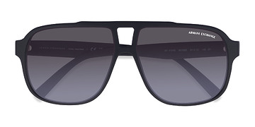 Matte Black Armani Exchange AX4104S -  Plastic Sunglasses